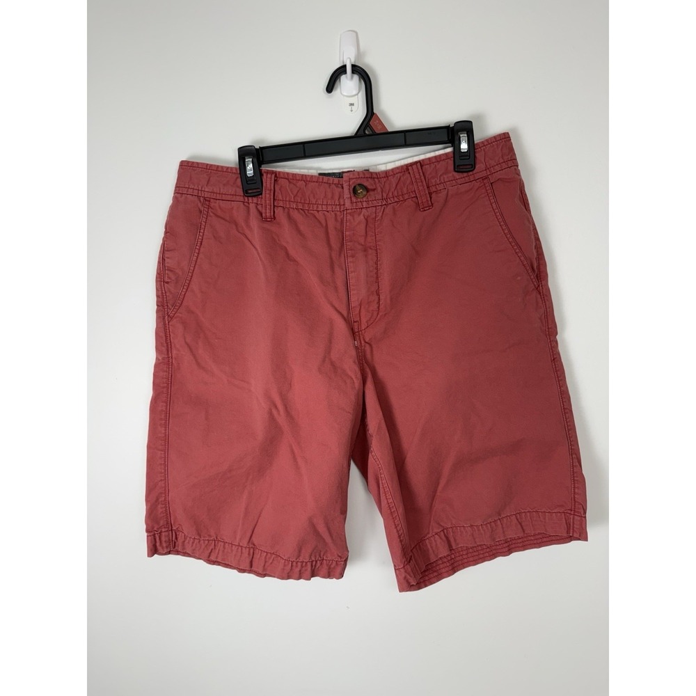 Vintage Fossil Nantucket Red Classic Flat Front Preppy Coastal Bermuda Shorts 34
